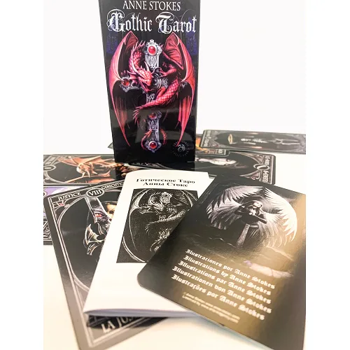 Карти Anne Stokes Gothic Tarot. Готичне Таро Анни Стокс. Таро драконів, фей та міфічних істот.