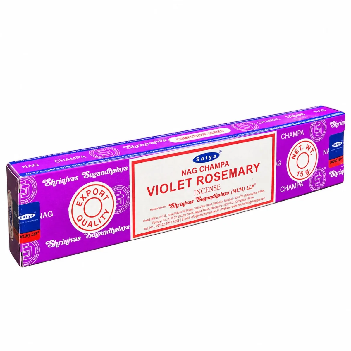 Satya Violet Rosemary — ароматичні палички 15 г